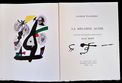La Melodie Acide. With 14 original lithographs by Miro