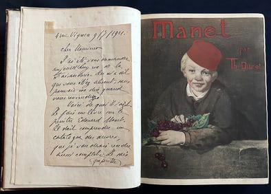 Histoire de Edouard Manet et son oeuvre, 1902. With two etchings + Duret Letter