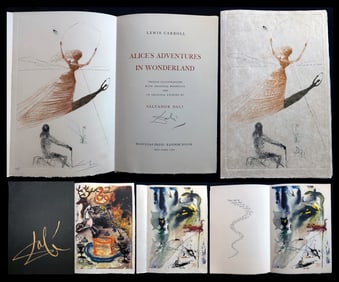 Dali. Alice in Wonderland. DELUXE with a suite in Japon Nacre paper.