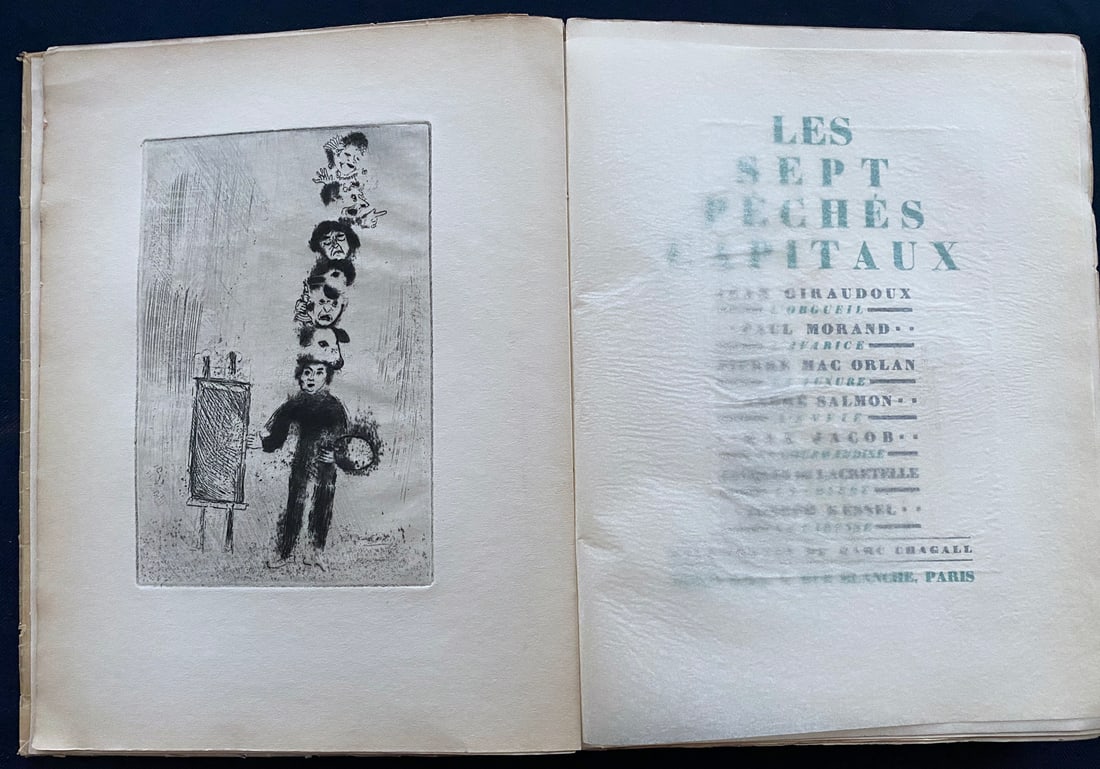 Les Sept Peches Capitaux, 1926, 15 etchings by Marc Chagall. (1 of 5)