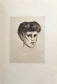 Munch, Schiefler. Graphic Work 1907. With 2 original drypoints by Munch. One of 30 copies.