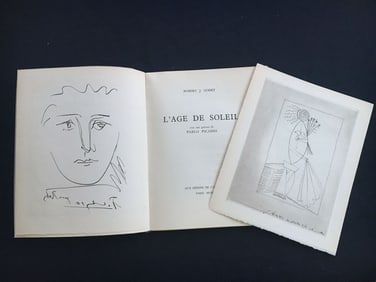 Picasso. L'Age de Soleil. 1950. With one original drypoint, one of 100 copies