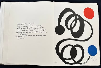 Jean Cassou: Vingt-deux poems. With 22 Signed and numbered artwork by Soulages, Calder, Miro, Ernst,