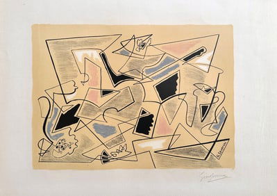 Gino Severini. Nature Morte, 1952. Signed lithograph.