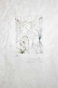 Original signed and numbered drypoint in Japan by Salvador Dali, 1968.