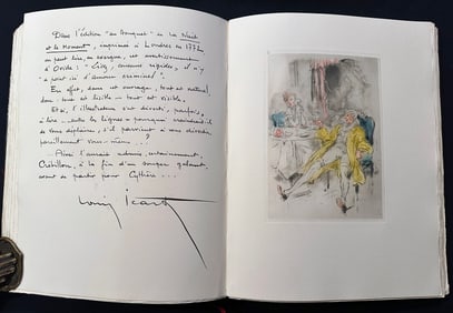 Icart La nuit et le Moment. De Luxe with a watercolor signed in pencil + 25 etchings+suite in Japan