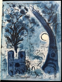 Chagall Lithographe 1 DELUXE EDITION, with two color lithographs signed.