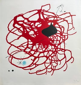 Joan Miro signed and numbered Lithograph in color. 1972