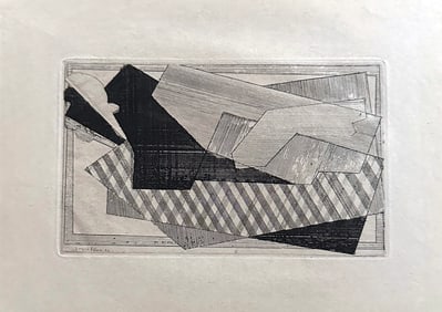 Jacques Villon Etching. 1947, from the portfolio Du Cubisme