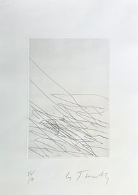 Signed etching by Cy Twombly. 1970, one of 50 copies