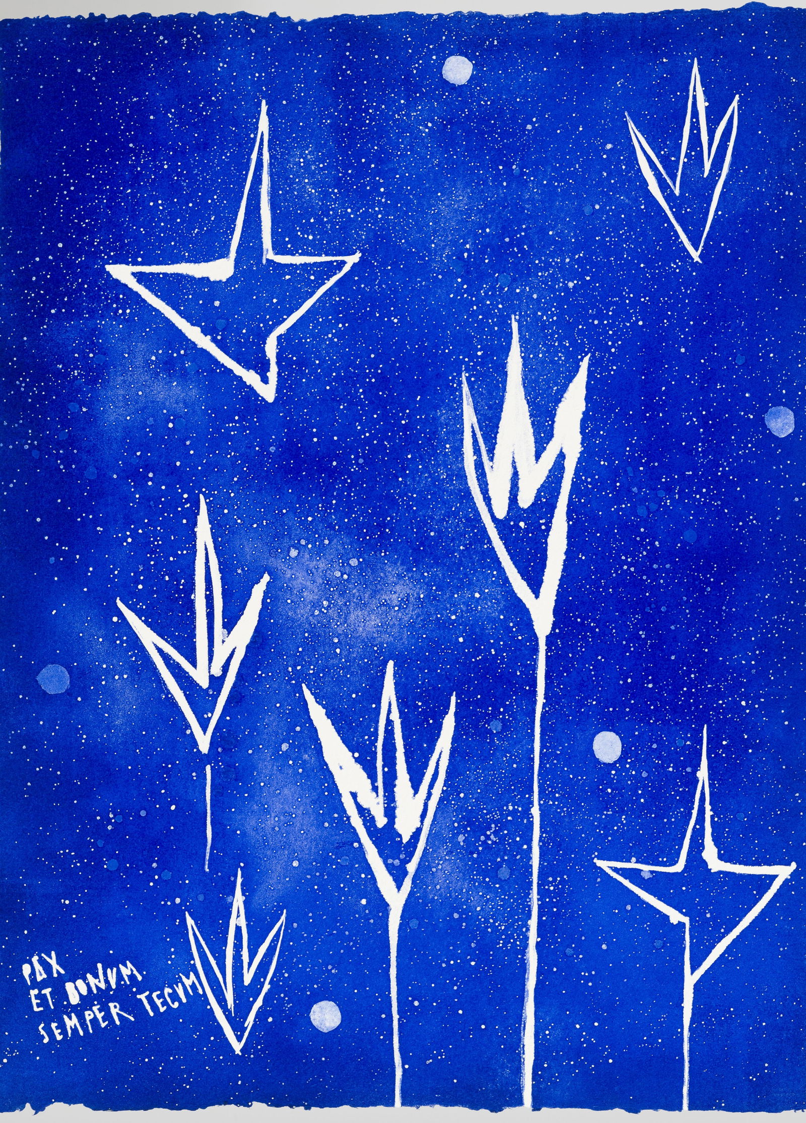 Nicola de Maria. Signed and Numbered Aquatint. Pax et Bonum Semper Tecum.: Aquatint in one color, on Duchene Lys, white paper. Full sheet. Signed and numbered in pencil by the artist on verso, one of the 150 copies, published by Association for the Prevention of Torture (APT