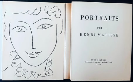 Henri Matisse. Portraits. 1954. With an original lithograph