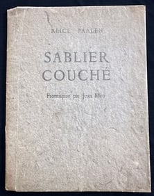 Sablier Couche. With one signed and numbered red etching by Miro, 1938, one of 75 copies