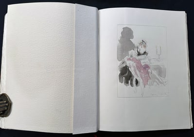 Icart La nuit et le Moment. De Luxe with a watercolor signed in pencil + 25 etchings+suite in Japan