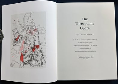 The Threepenny Opera with one original lithograph by Levin.