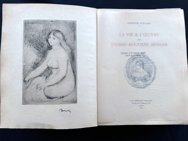 La Vie et l'Oeuvre de Pierre-Auguste Renoir. DELUXE With etchings + all prints in double state.