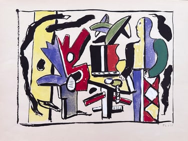 Leger. Composition. Color lithograph from the portfolio Douze Contemporains.