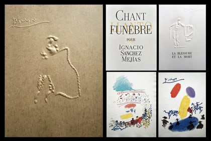 Picasso Lorca. Chant funebre pour Ignacio Sanchez Mejias. With Suite + one original relief