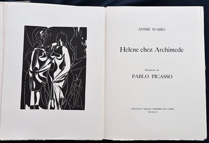 Picasso, Suares. Helene Chez Archimede. with 22 wood engravings + 2 suites (64 Picasso woodcuts)
