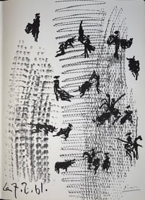 Picasso. Toros Y Toreros. DeLuxe Edition with a signed lithograph by Picasso + a suite of 16 prints.