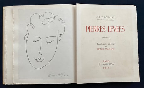 Pierres Levees. With a signed lithograph by Matisse