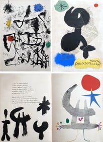 Miro, Tzara. Parler Seul. With a collage and lithographs by Joan Miro, 1948.