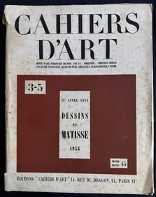 Cahiers d'Art 3-5 Dessins de Matisse. 1936.