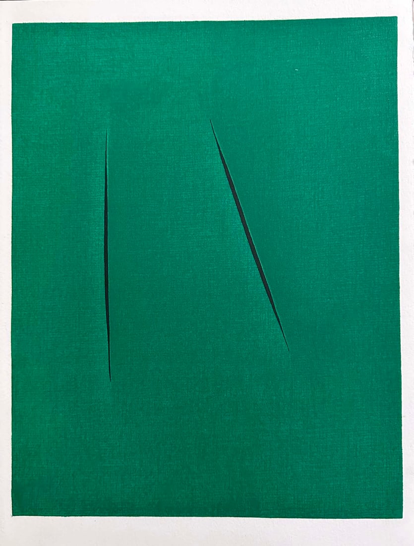 Lucio Fontana Concetto Spaziale. Lithograph 1975. One of 575 copies (1 of 1)
