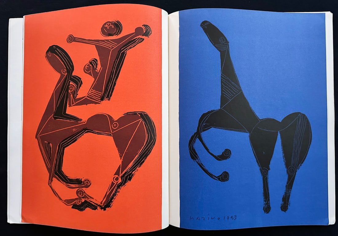 Xxe Siecle 5 1955, lithographs by Tobey Marini Singer: Nouvelle Series XXe Siecle 5 (Double) Le matière et le temps dans les arts plastiques. San Lazzaro and others. Illustrated by Arp, Tobey, Marini, Singier. Cahiers d’Art, San Lazzaro, Paris, 1955. 1