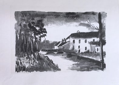 Lithograph by Maurice de Vlaminck. 1925.