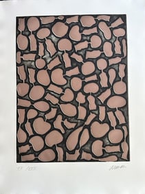 Etching by Arman. Signed.  Bonjour Max Ernst One of 30 copies. 1976.