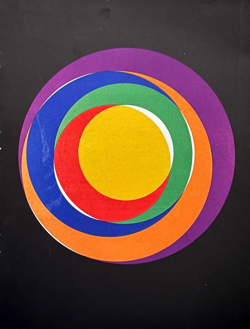 Max Bill (variation 13) 1938. Original Lithograph.: Edition Chroniques du Jour. Paris,1938. Variation 13 color lithograph published in the very rare art review XXe Siecle 4 Noel 1938, directed and published by Gualtieri di San Lazzaro. Variation 13 lit