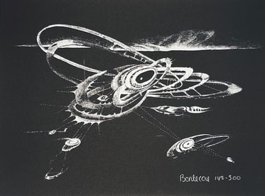 Lee Bontecou signed lithograph. 1973. One of 300 copies.