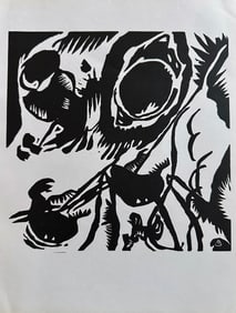 Woodcut by Kandinsky. 1959.