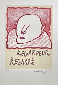 Signed lithograph by Pierre Alechinsky. One of 160 copies.
