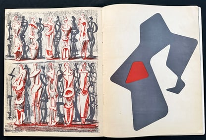 Xxe Siecle 1 1951 Lithographs by Laurens More Arp Marini