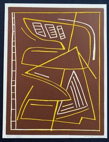 Alberto Magnelli signed and numbered Linocut. 1966. One of twenty copies.