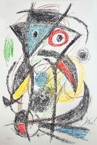 Joan Miro signed Lithograph. 1976. One of 99 copies.