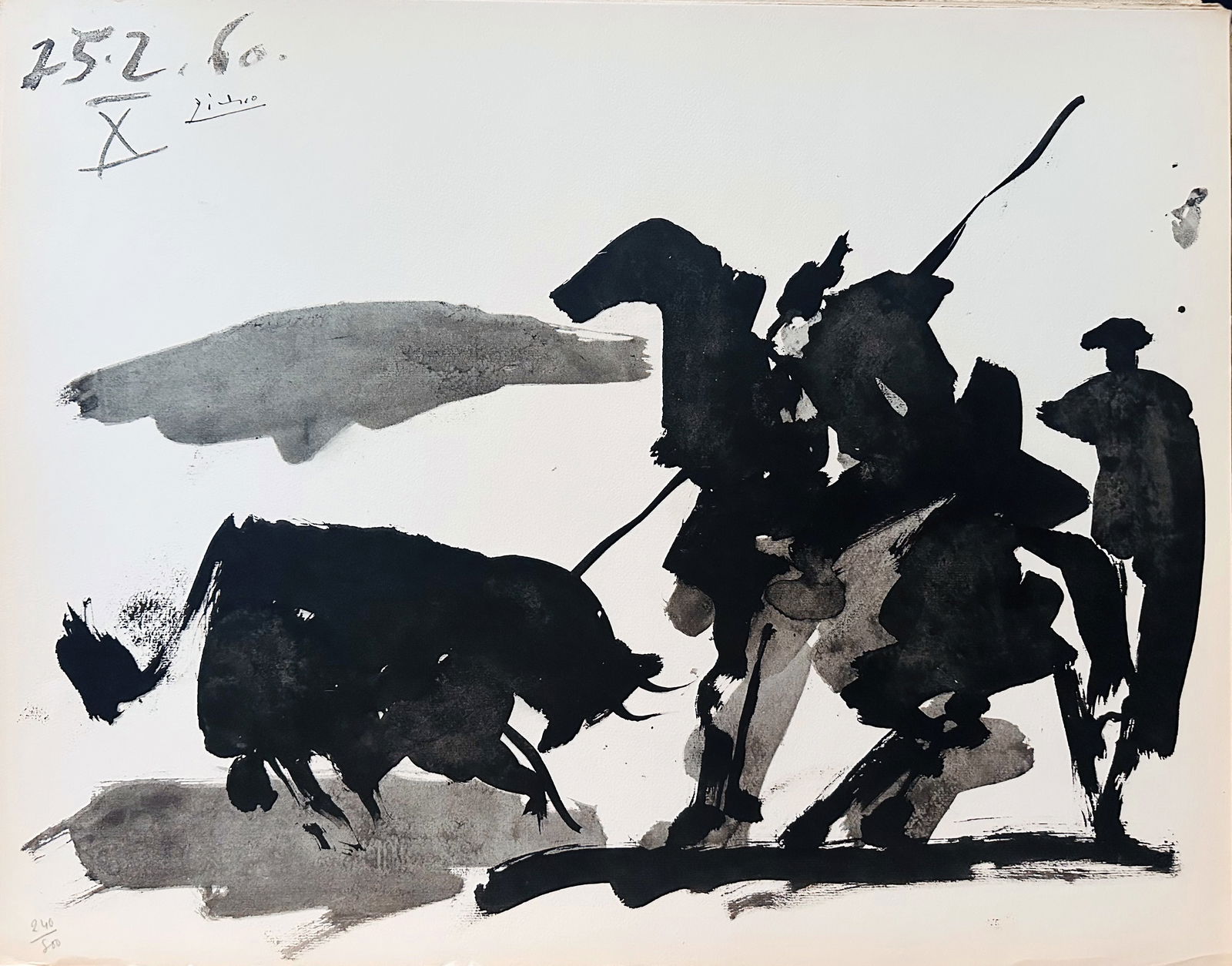 Picasso, Pablo. Toros, with 15 pochoirs.