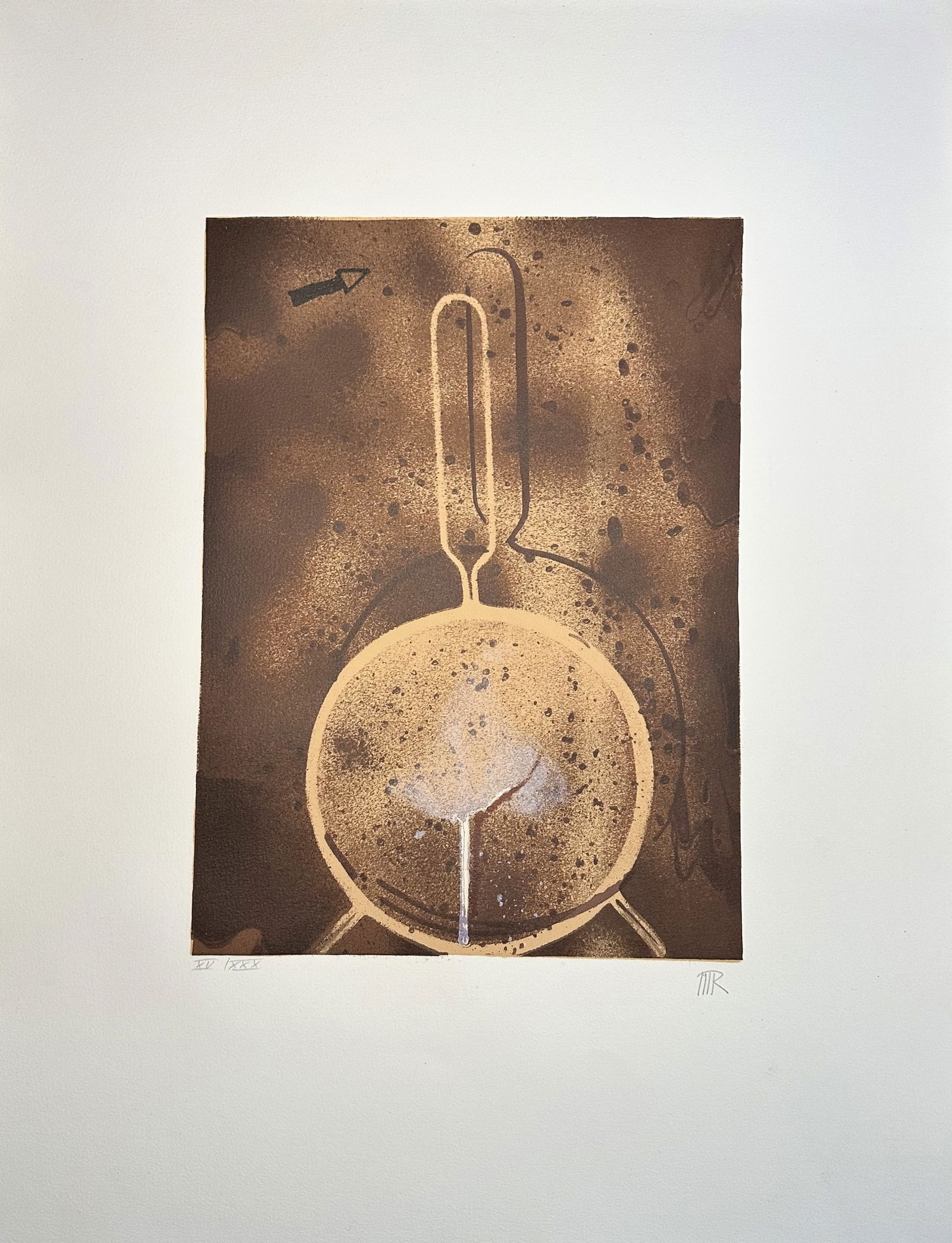 Man Ray. Lithograph. Signed. Bonjour Max Ernst One of 30 copies. 1976.: Lithograph and pochoir on Arches. One of 30 copies in Roman numerals signed and numbered in pencil by the artist. Printed at Atelier George Visat in Paris, published by Éditions Georges Visat, Paris,