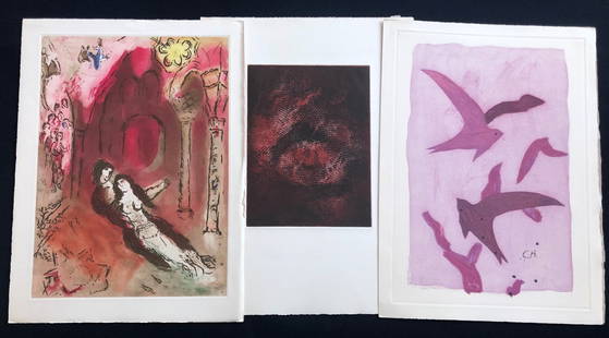 Paroles Peintes vol. 1+2, 1962/65. with 29 prints (etchings or lithographs).: Jean Paulhan and André Pieyre de Mandiargues. Éditions O. Lazar-Vernet, Paris: 1962 & 1965. A complete set of both volumes of Paroles Peintes series, each housed in its original linen chemise and ma