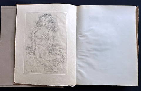 "Raoul Dufy" by Marcelle Berr de Turique, with 6 etchings by Raoul Dufy. 1930.: "Raoul Dufy" by Marcelle Berr de Turique, published in 1930 by Librairie Floury in Paris. One of 200 copies on Japan paper, with six etchings by Raoul Dufy signed in plate, of which one serving as the