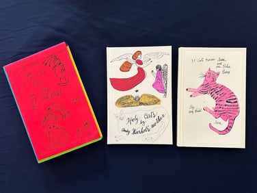 25 Cats name Sam and Blue Pussy by Andy Warhol + Holy cats by Andy Warhol’s mother, 2 volumes,