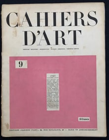 Cahiers d'art N.9, 1927. 2e Annee.
