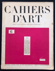 Cahiers d'art N.6, 1927. 2e Annee
