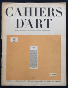 Cahiers d'art N.2, 1928. Troisieme Annee.