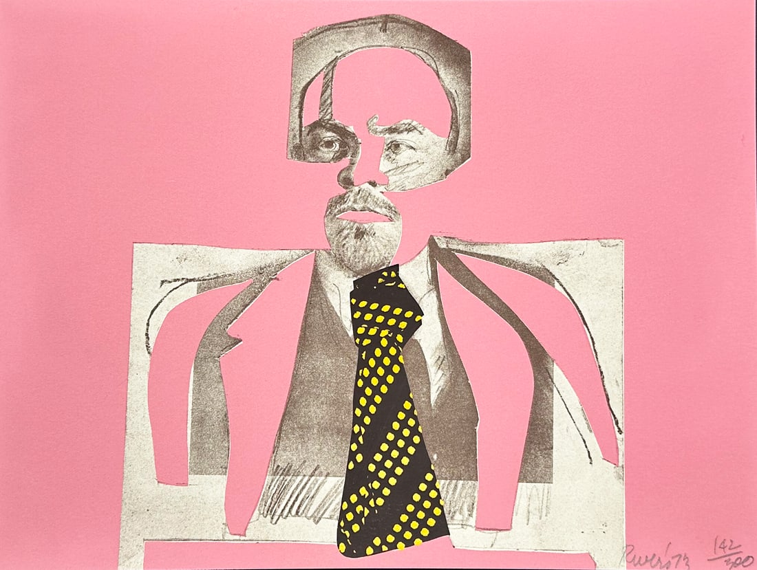 Larry Rivers signed and numbered lithograph. 1973. One of 300 copies.: Homage to Vladimir Lenin. 1973, screenprint and lithograph in colors. Signed, dated and numbered to lower right. Stamped on verso Copyright 1973 By Larry River Printed At Styria Studio. This work is f