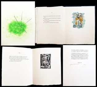 Joan Miro: Anti-Platon, La Lumière de la Lame, Saccades. 3 Volumes of etchings and poems, Maeght