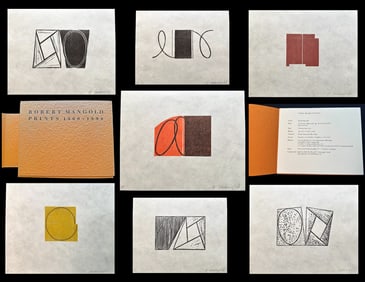 Robert Mangold Seven signed Woodcuts 1968-1998 .