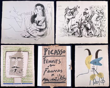 Picasso, Femmes et Faunes, 12 dessins, lavis, aquarelles.